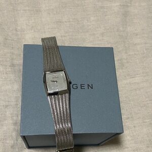 Skagen Silver-Tone Mesh Strap Watch